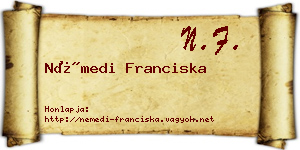 Némedi Franciska névjegykártya